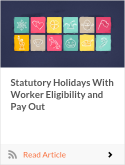 Statutory Holidays With Worker Eligibility and Pay Out